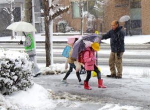 通学路雪かき