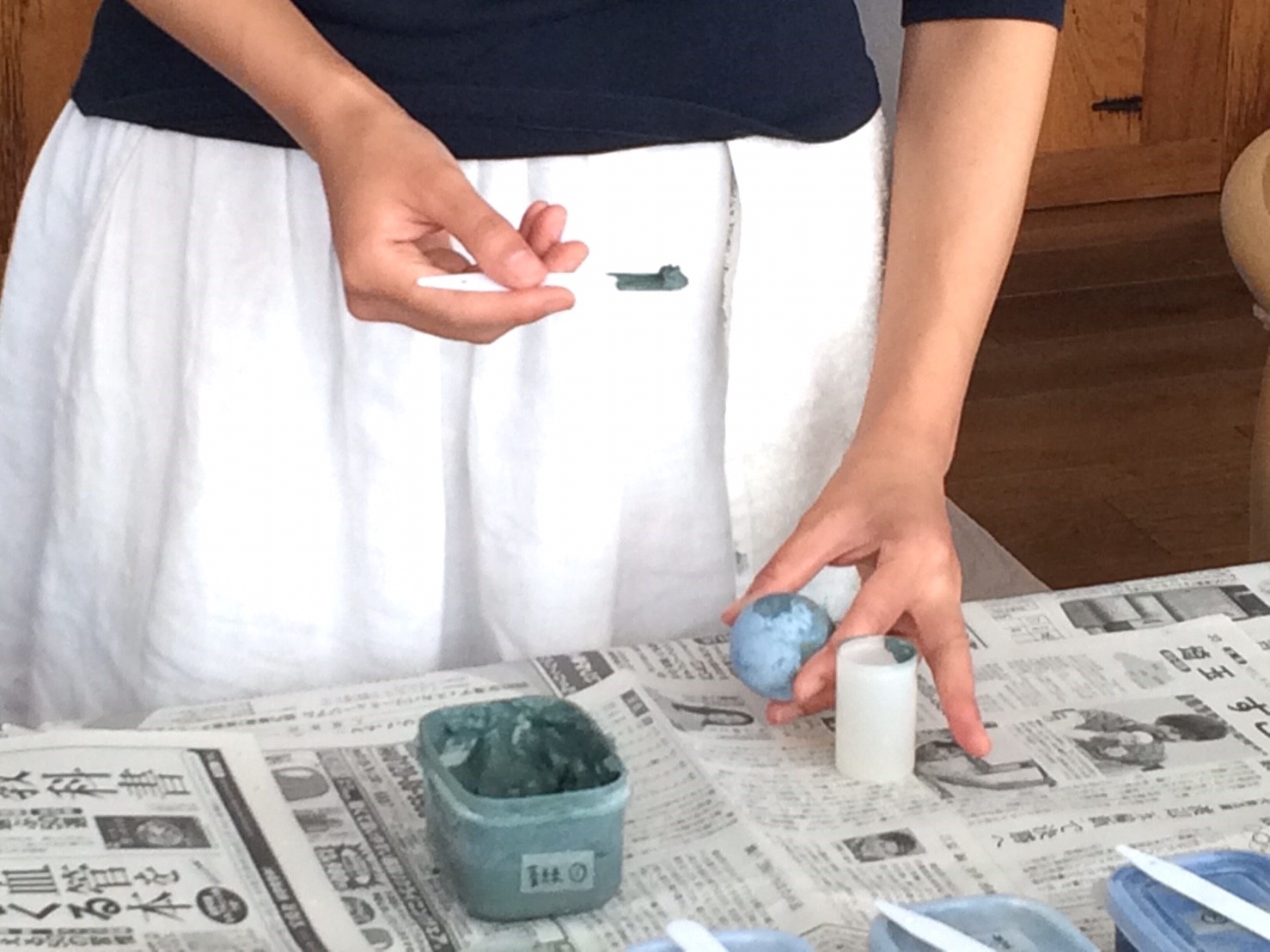 8/19　ワークショップ　＊　「　光るどろだんご　」レポート　②