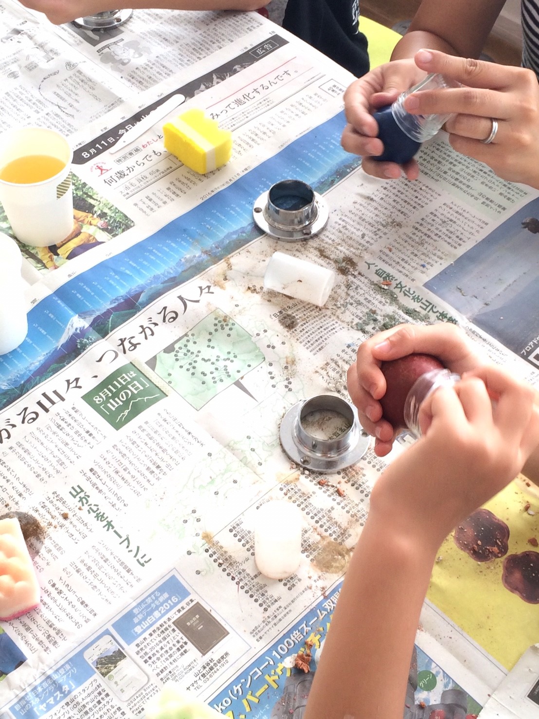 8/19　ワークショップ　＊　「　光るどろだんご　」レポート　③