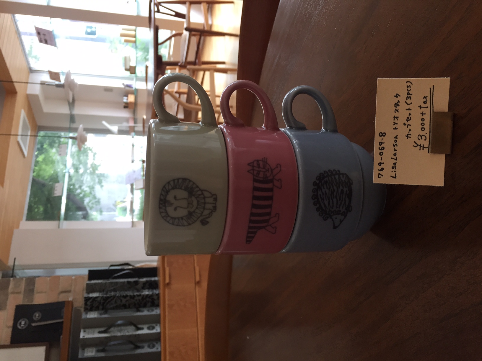 LOHASstudio世田谷店の雑貨紹介～Lisa Larson②マグ×3～