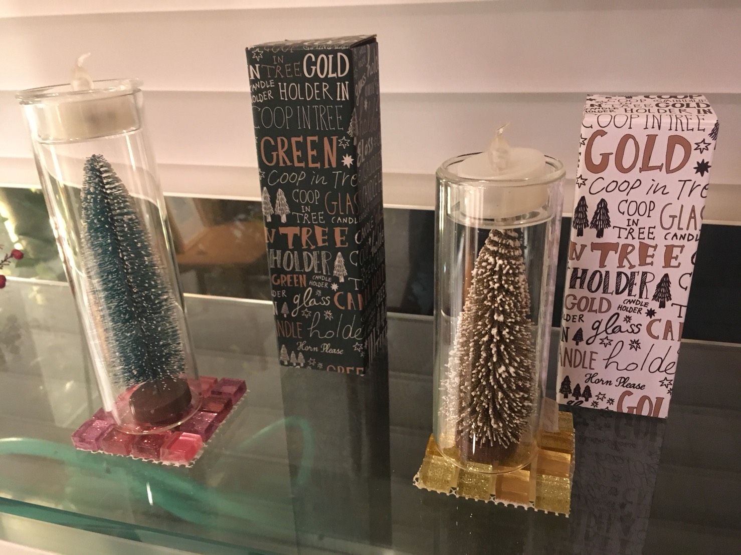 GLASS キャンドルホルダー クープインツリー