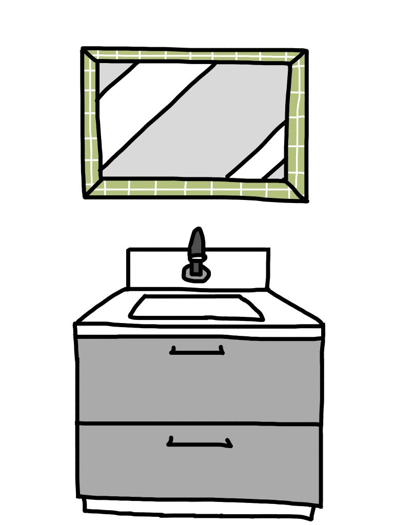 洗面台　造作風