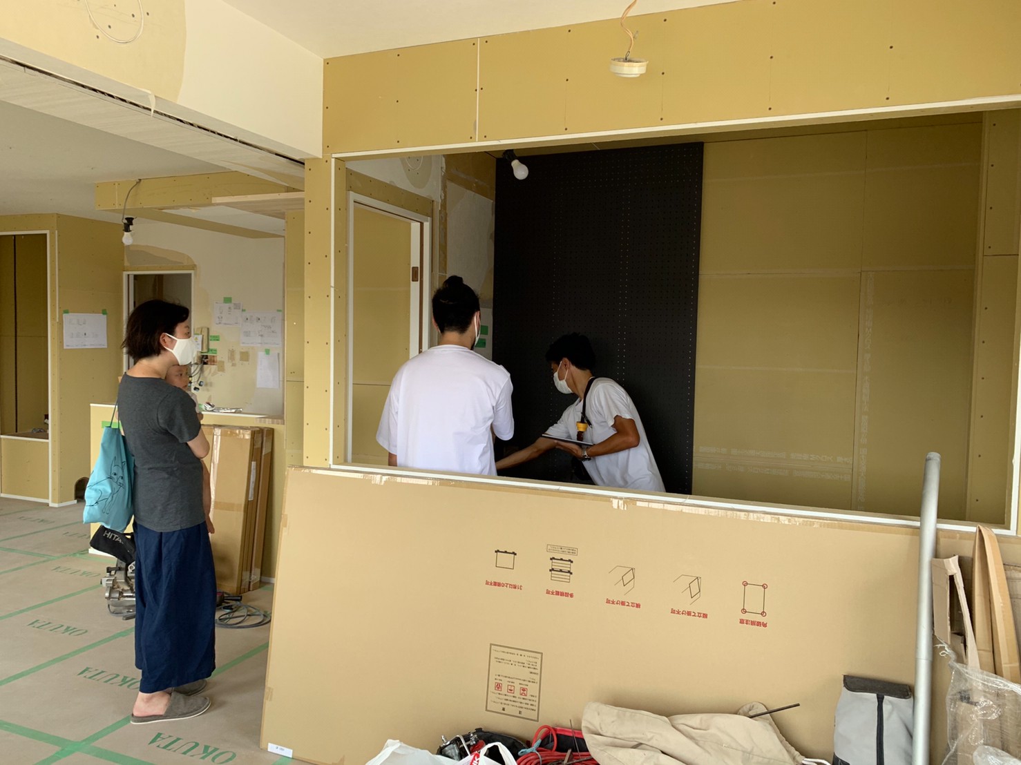 リフォーム現場　木工事完了前確認