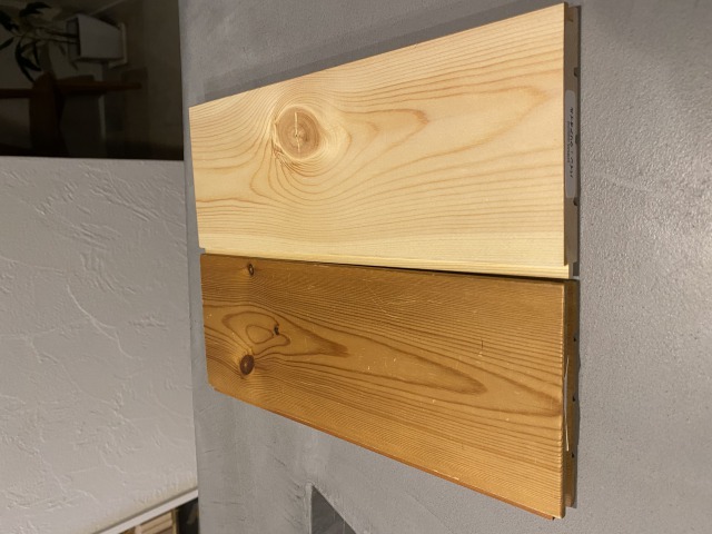 無垢フローリング（パイン）経年変化