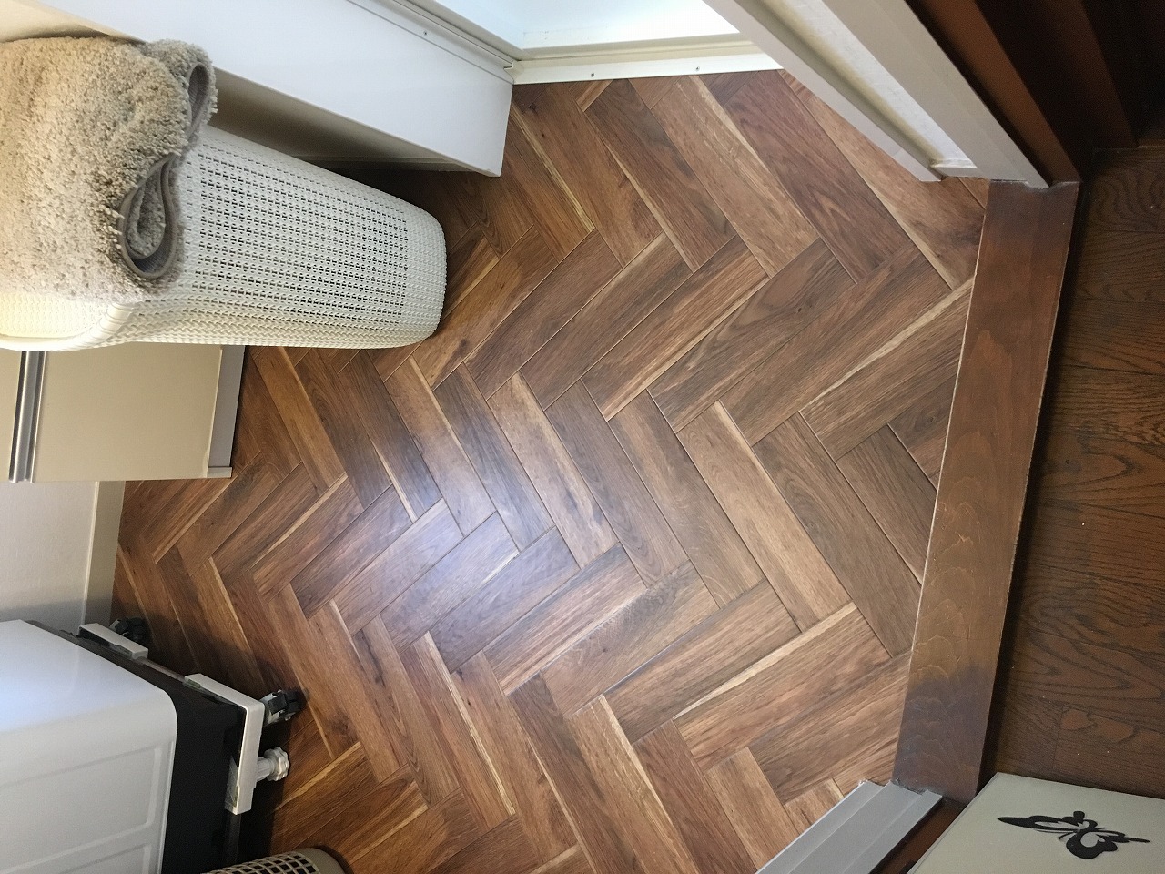 ヘリンボーン貼？