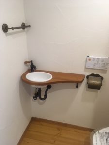木製カウンター手洗い器