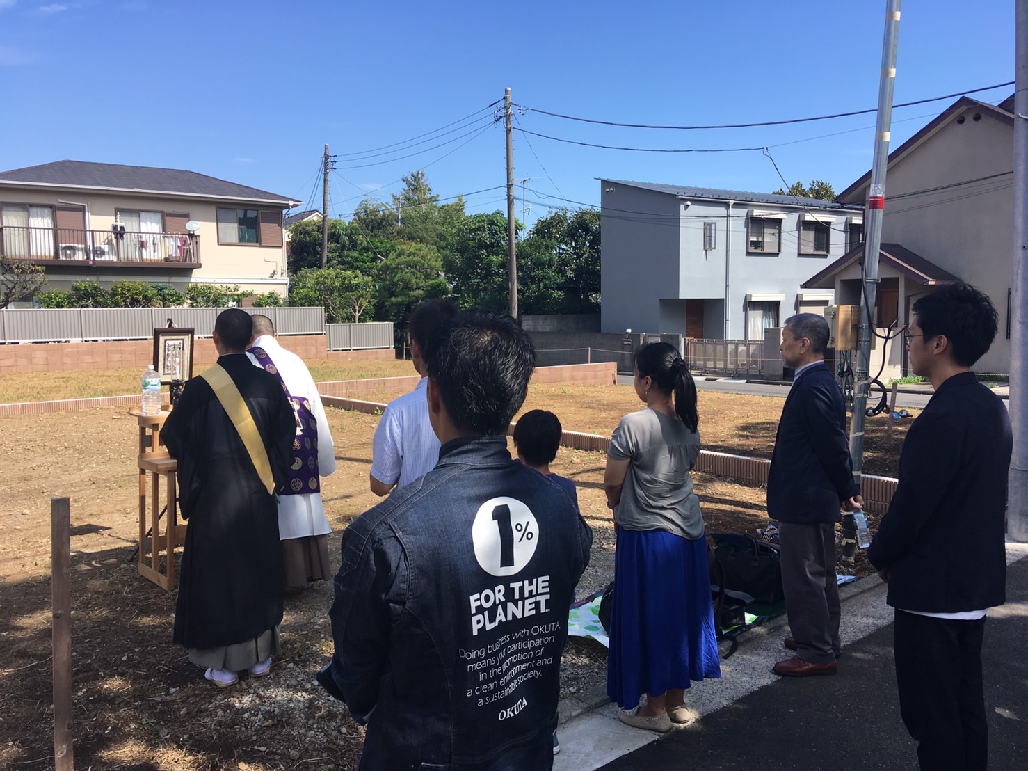 新築工事　地鎮祭　仏式