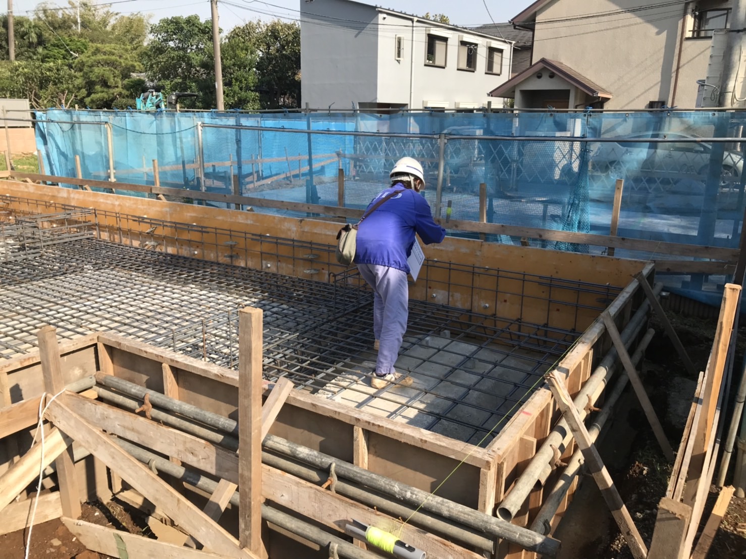 新築工事　配筋検査　JIO