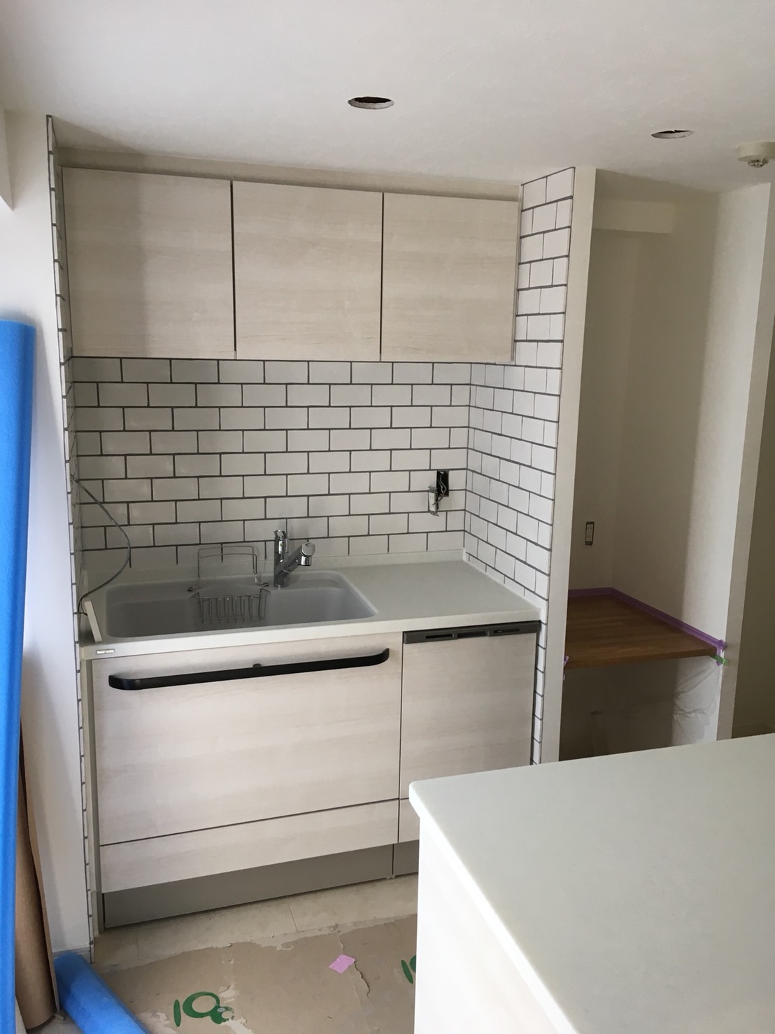 壁付I型→Ⅱ型のオープンキッチンへ④