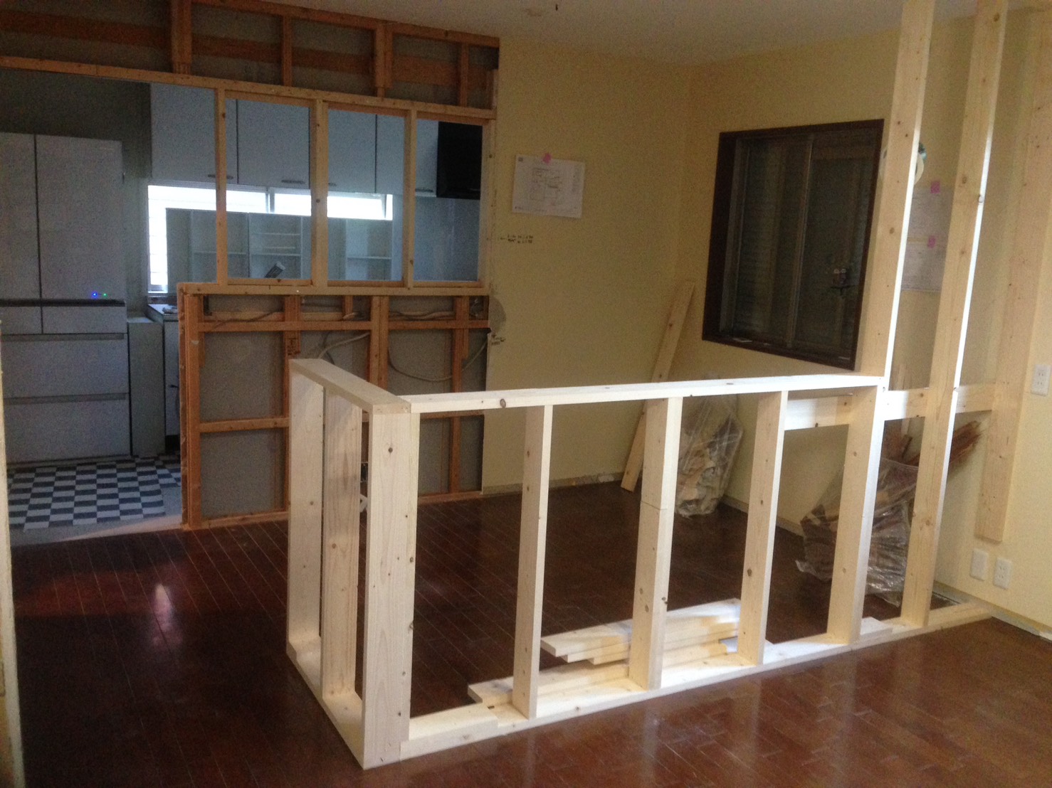 キッチン　骨組み