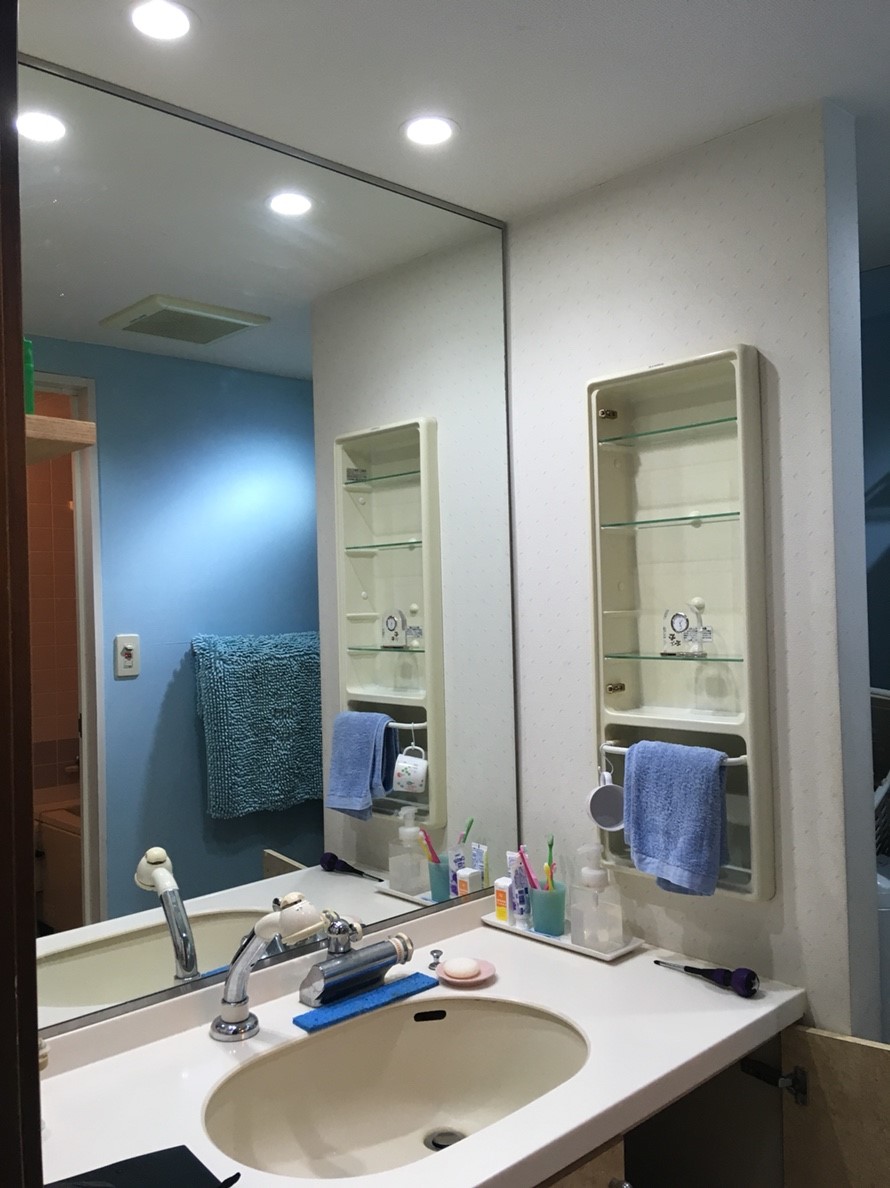 洗面室　造作工事　LOHAS studio ハウスクエア横浜店　