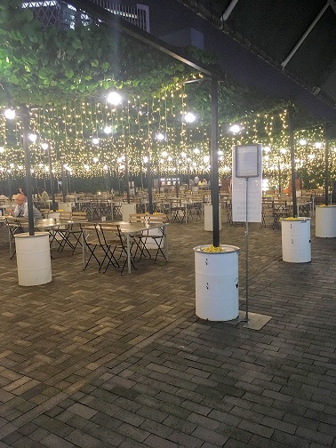 今年初のビアガーデン