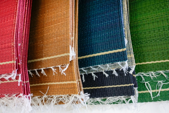 自然素材のい草のファブリック