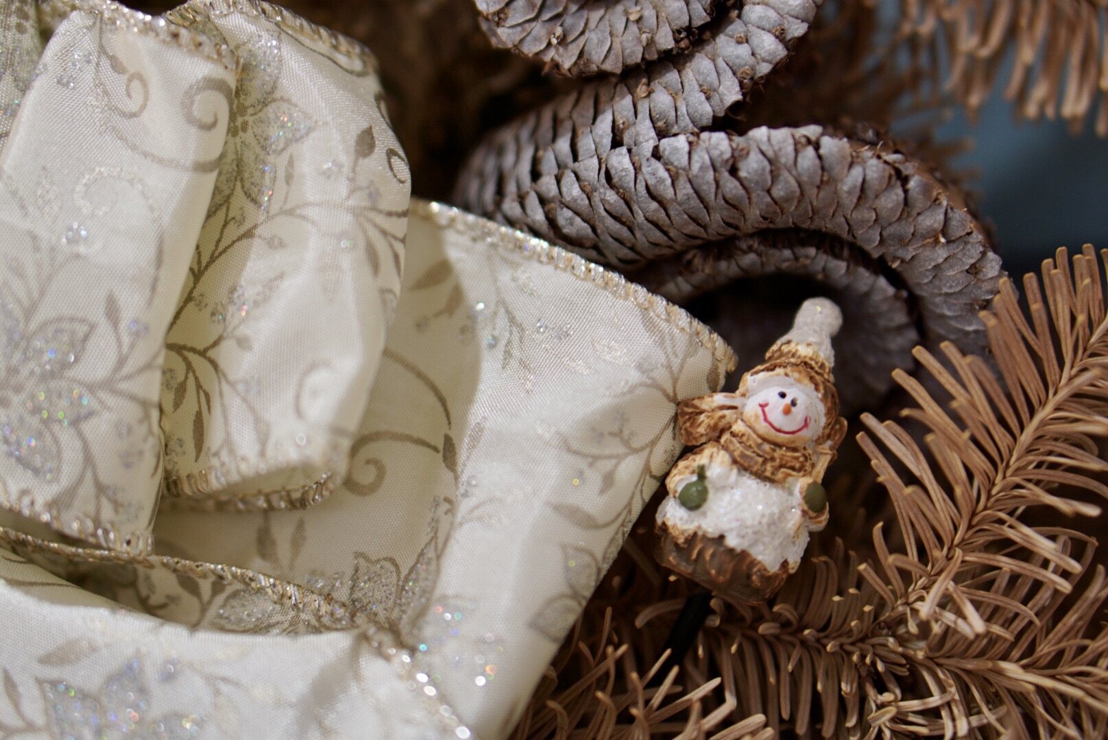 経年変化、4年物のスワッグと2年物のリース