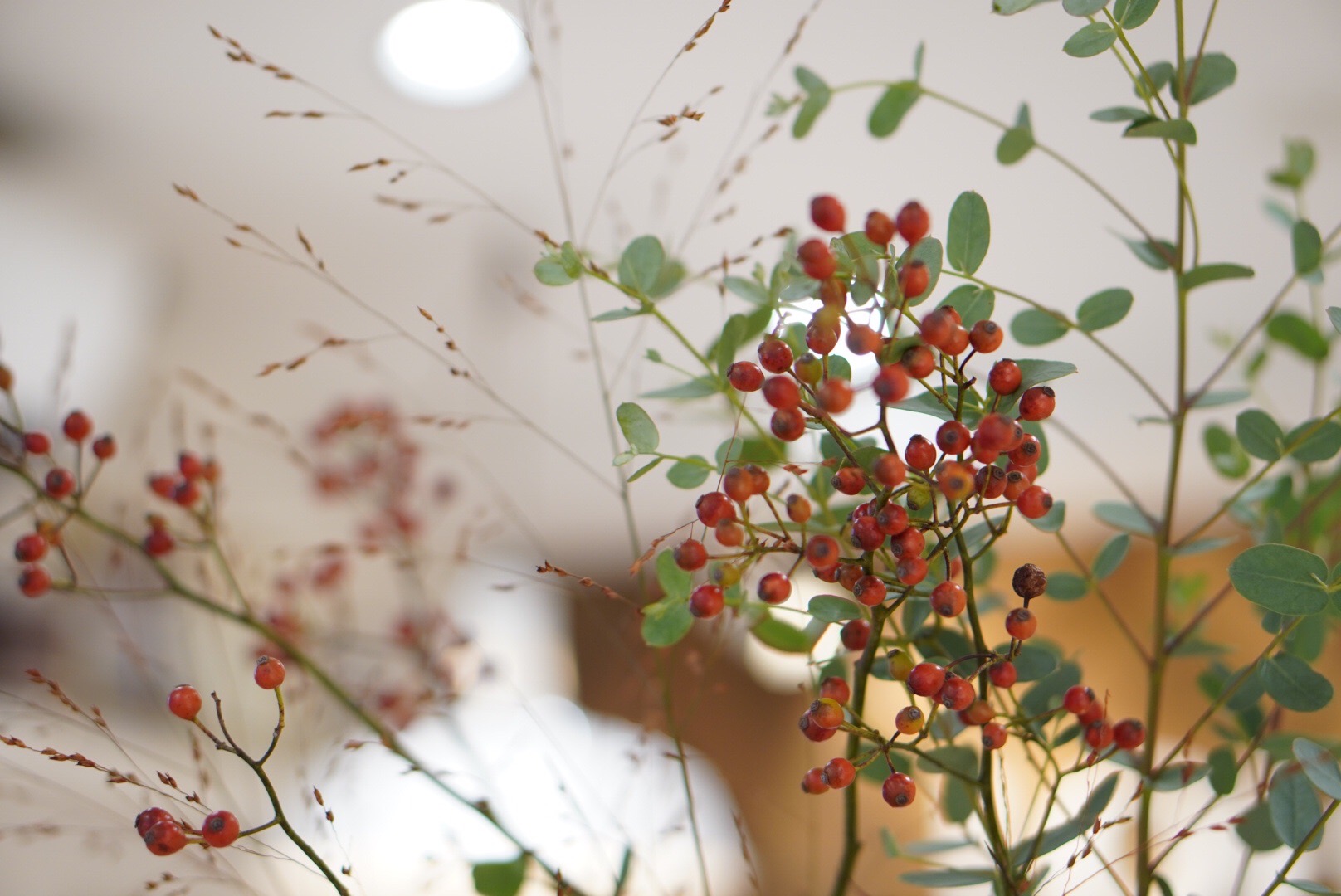 季節のお花でお出迎え