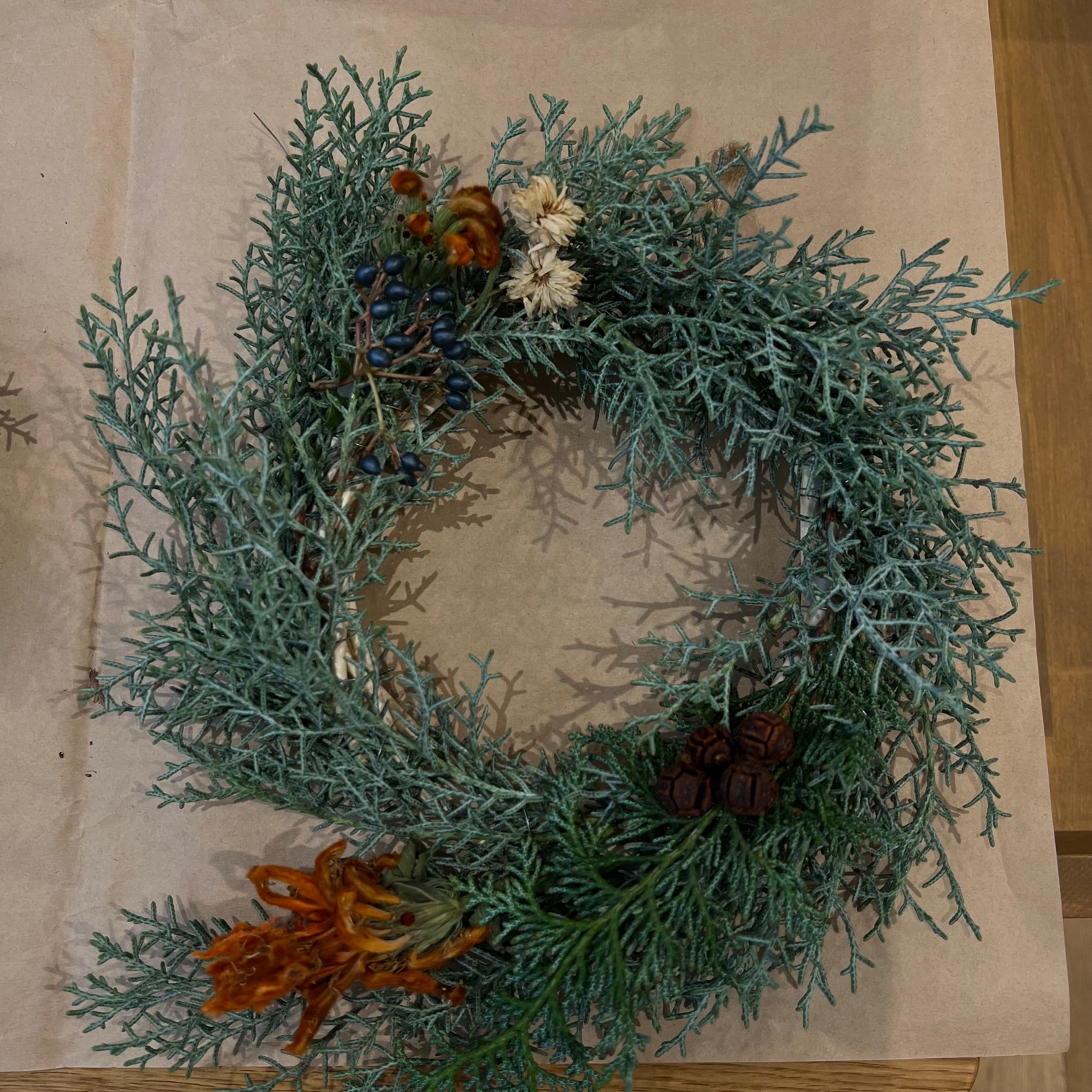 リース作りに初挑戦しました！