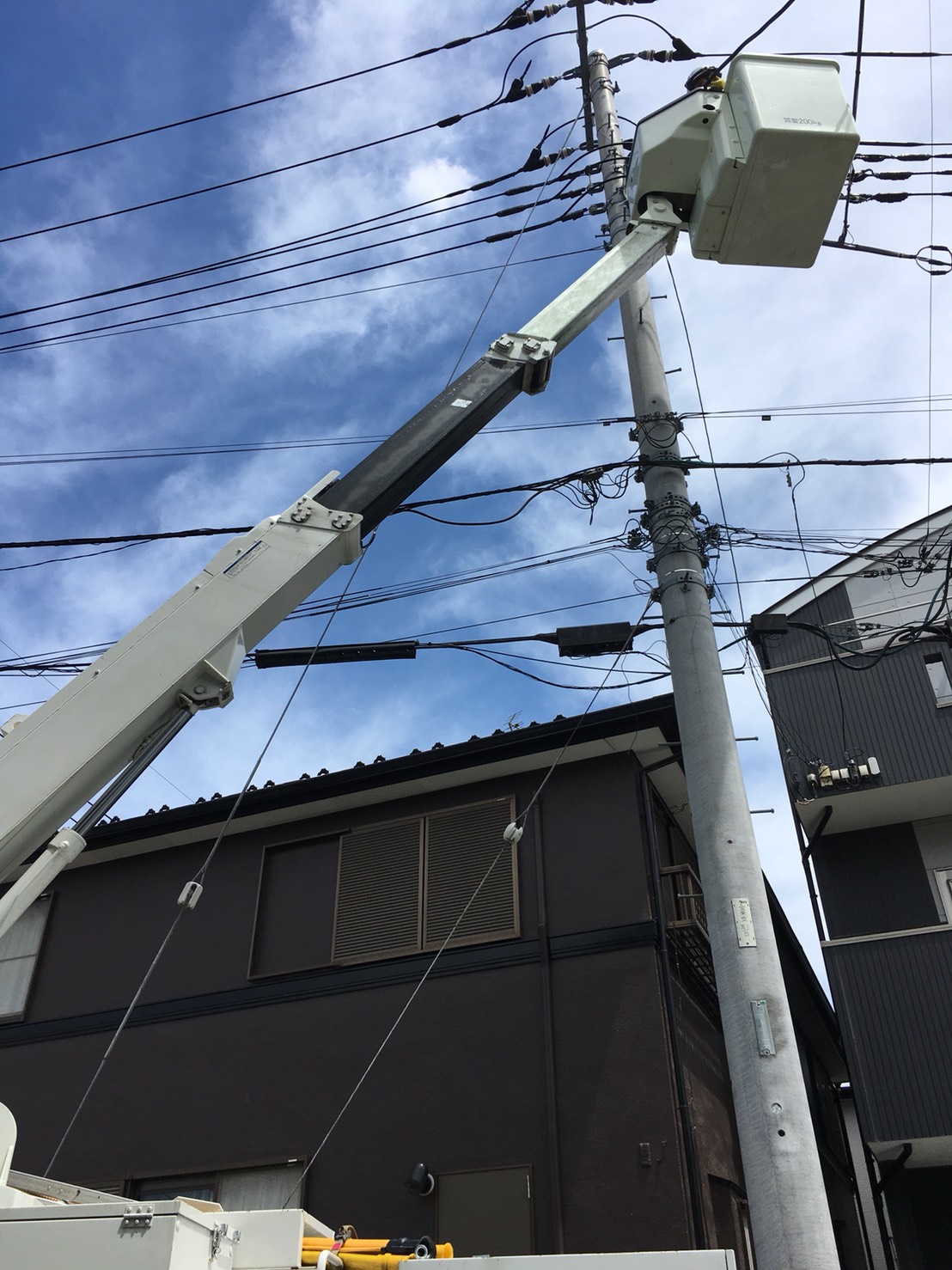 東京電力に来てもらいました。