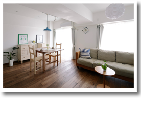 施工事例 No.0409 陽だまりのLDK　ほっこりナチュラル素材で大変身！(マンション)