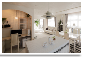 No.0358 ホワイトを基調にした、開放感あふれる明るいＬＤＫ 画像