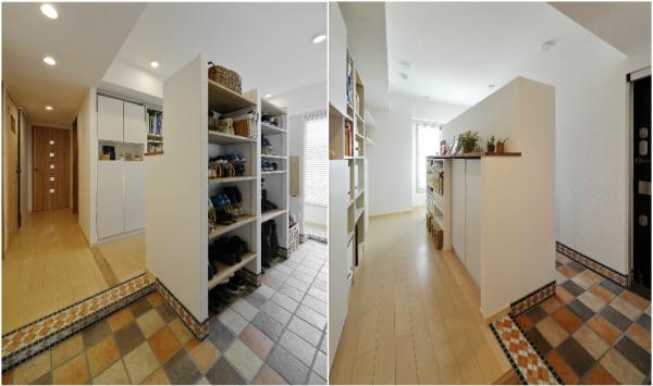 「仕舞うからギャラリーへ -マンション玄関ホールの使い方-」事例イメージ